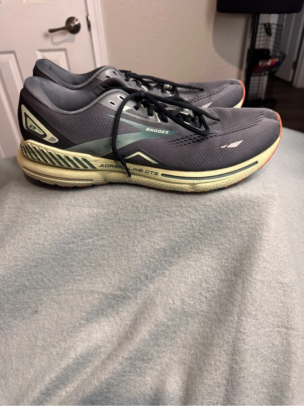 Brooks Adrenaline GTS Running Shoes | Men's Orange Gray Athletic Sneakers 12 US